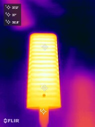 Accumulo di calore durante il test di stress (lato inferiore)