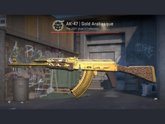La skin Gold Arabesque per l&#039;AK-47 in Counter Strike 2 (fonte: r/ohnePixel)
