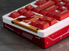 Tastiera da gioco Chilkey Slice68 HE in rosso vista dal retro