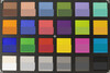 ColorChecker Passport: La metà inferiore di ogni area visualizza il colore di riferimento.