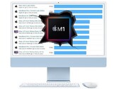 L'iMac 2021 da 24 pollici Apple ha prodotto risultati di benchmark elevati grazie al silicio M1. (Fonte immagine: Apple/Geekbench - modificato)