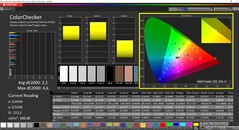 CalMAN ColorChecker calibrato (spazio colore target DCI-P3)