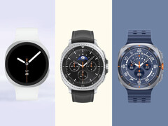 Le tre prossime versioni di Galaxy Watch di Samsung illustrate fianco a fianco. (Fonte immagine: via Evan Blass - modificato)