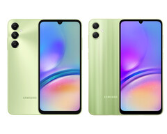 Galaxy A05s e Galaxy A05, da sinistra a destra. (Fonte: Samsung)