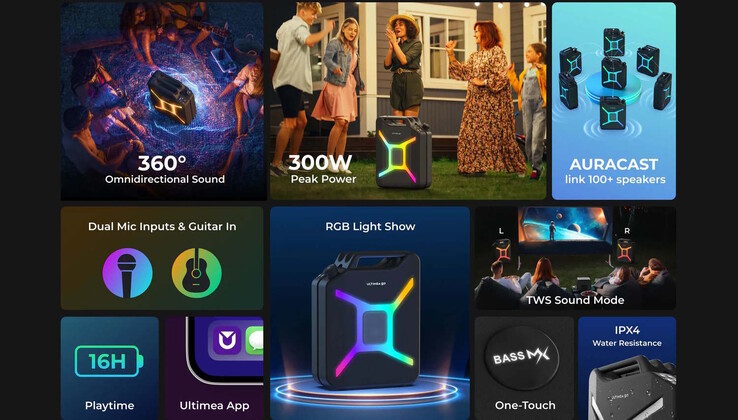 Il diffusore offre fino a 300 watt di picco