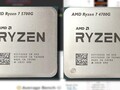 L'AMD Ryzen 7 5700G offre un sorprendente miglioramento della iGPU rispetto al Ryzen 7 4700G nel benchmarking sintetico. (Fonte immagine: AMD/UserBenchmark/CPU-Z Validator - modificato)