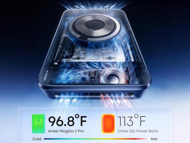 Anker MagGo 2 Pro è dotato di una ventola turbo e di due prese d’aria per garantire il raffreddamento