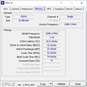 CPU-Z - Memoria