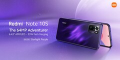 Il Redmi Note 10S nella sua nuova finitura Starlight Purple. (Fonte: Xiaomi)