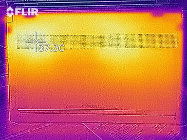 Sviluppo del calore sul lato inferiore (in idle)