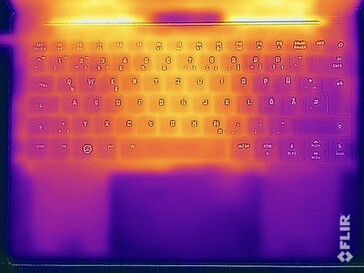 Test di sollecitazione delle temperature di superficie (in alto)