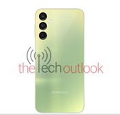 Galaxy A24 - verde chiaro. (Fonte: Thetechoutlook)