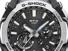 Nella foto, un'immagine ravvicinata del quadrante di Casio MTG-B4000-1AJF. Si prevede che il prossimo MTG-B4000D manterrà la maggior parte degli aspetti di questo design del quadrante. (Fonte: Casio)