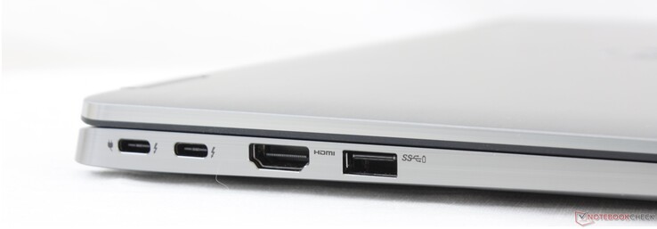 Lato sinistro: 2x USB-C + Thunderbolt 3, HDMI 2.0, USB-A 3.2 Gen. 1