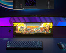 Il Corsair Xeneon Edge viene utilizzato sotto un monitor primario. (Fonte: Corsair)
