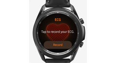 Un Galaxy Watch3 avvia un ECG. (Fonte: Samsung)