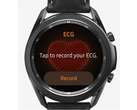 Un Galaxy Watch3 avvia un ECG. (Fonte: Samsung)