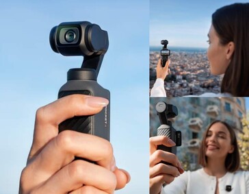Immagini di marketing di DJI Osmo Pocket 4 da Barcellona.