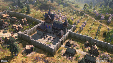 Un'immagine che raffigura un castello in *Farthest Frontier*.