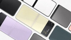 Si ritiene che il Galaxy Z Flip4 mantenga il design del Galaxy Z Flip3, nella foto. (Fonte immagine: Samsung)