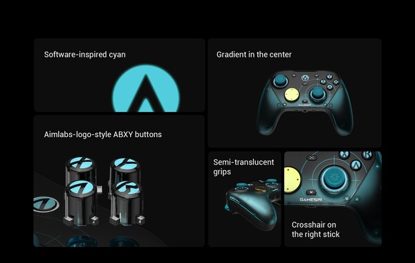 Il GameSir G7 Pro Aimlabs Edition ha una combinazione di colori personalizzata. (Fonte: GameSir)