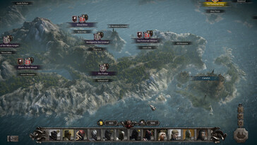 Un'immagine che mostra la mappa del mondo in King Arthur: Knight's Tale.