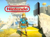 Link mostrato nel gioco Zelda con i loghi di Nintendo e Monolith Soft (Fonte immagine: Nintendo, Monolith Soft con modifiche)