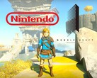 Link mostrato nel gioco Zelda con i loghi di Nintendo e Monolith Soft (Fonte immagine: Nintendo, Monolith Soft con modifiche)
