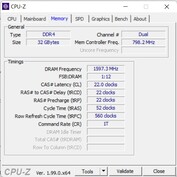CPU-Z: Memoria di lavoro