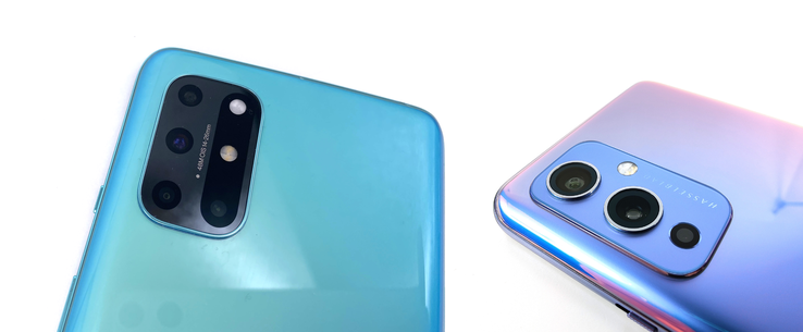 Fotocamere OnePlus 8T (a sinistra) e OnePlus 9 (a destra)