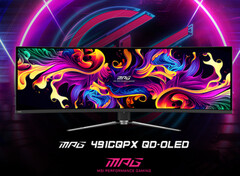 MPG 491CQPX è uno dei numerosi monitor da gioco QD-OLED che MIS ha annunciato quest'estate. (Fonte: MSI)