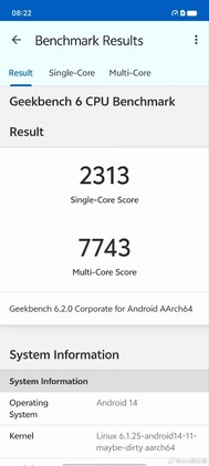 Punteggio CPU MediaTek Dimensity 9300 Geekbench (immagine via Weibo)