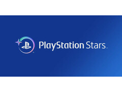 Un&#039;immagine promozionale del programma di fidelizzazione PlayStation Stars di Sony con il logo visualizzato su uno sfondo blu. (Fonte immagine: Sony)