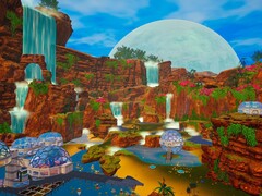 Un'immagine che mostra una base in The Planet Crafter, attualmente scontato del 50% su Steam.