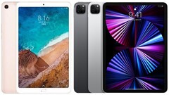 Il Mi Pad 4 Plus (L) è stato rilasciato da Xiaomi nel 2018 mentre Apple ha aggiornato il suo iPad Pro (R) nel 2021. (Fonte immagine: Xiaomi/Apple)