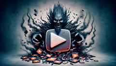 YouTube come entità malvagia (generato utilizzando DALL-E 3)