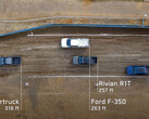 Cybertruck vs Ford F-350 vs Rivian R1T test di traino (immagine: Tesla)