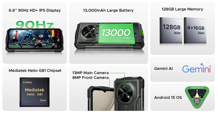 Fire 5 Pro è un nuovo smartphone rugged (Fonte: Doogee)