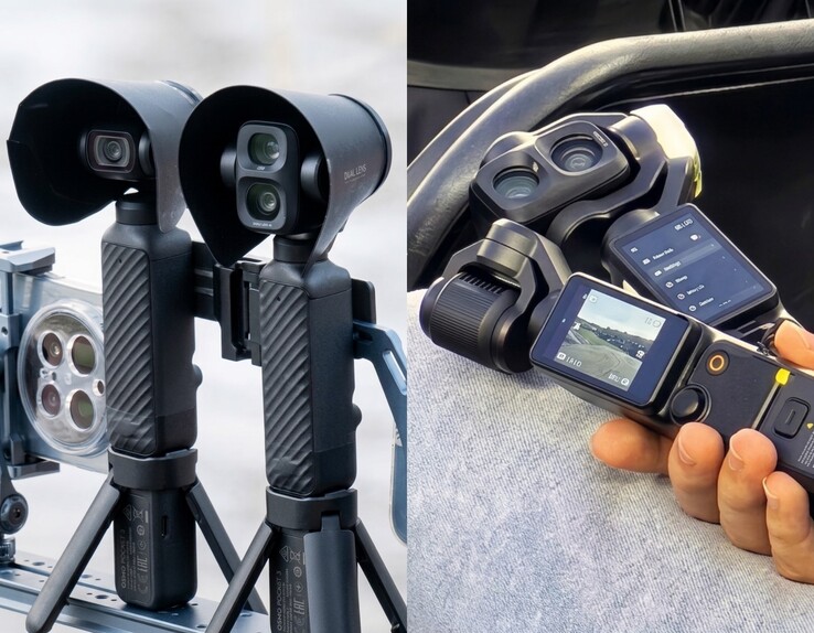 La nostra ultima occhiata al DJI Osmo Pocket 4 Pro (a destra). Potenziato dall'intelligenza artificiale.