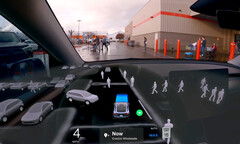 AI DRIVR su YouTube mostra la sua Tesla con FSD v12 che naviga in un parcheggio Costo con notevole facilità. (Fonte: AI DRIVR su YouTube)