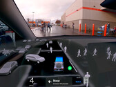 AI DRIVR su YouTube mostra la sua Tesla con FSD v12 che naviga in un parcheggio Costo con notevole facilità. (Fonte: AI DRIVR su YouTube)