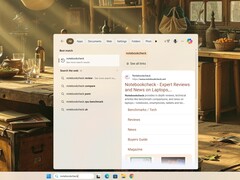 Query Notebookcheck nella casella di ricerca di Windows 11. (Fonte immagine: Notebookcheck)