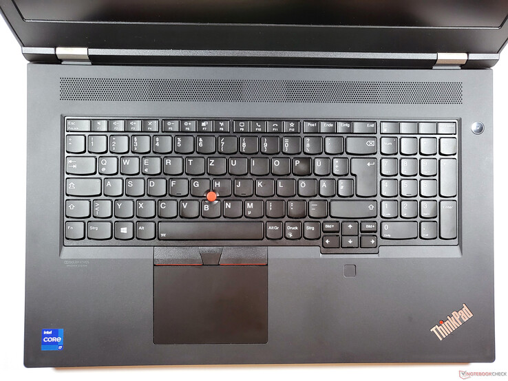 Lenovo ThinkPad P17 G2: Area della tastiera