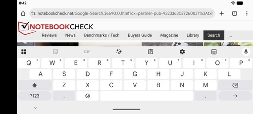 Gboard in modalità orizzontale