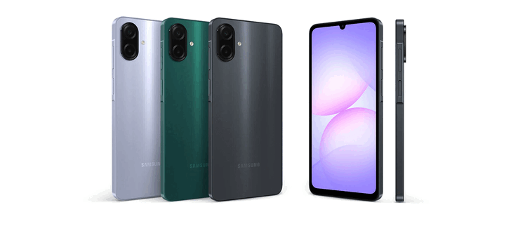 Il Samsung Galaxy A07s in vari colori