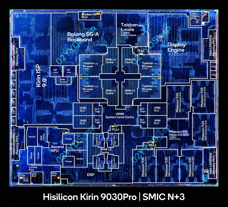 Immagine del chip Kirin 9030 Pro