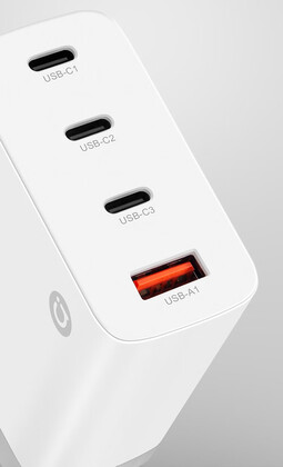 Configurazione delle porte del caricabatterie Asus a bean da 100 W