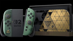Nella foto, la console Switch 2 in edizione limitata "The Legend of Zelda: Ocarina of Time"