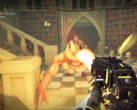 In Dreadtome, i giocatori ricevono un gadget repulsore per spingere i nemici, un'arma da fuoco di base e arene di combattimento strette che li costringono a usare entrambi. Nella foto: una schermata di gioco. (Fonte: Steam)