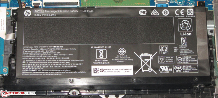 Uno sguardo alla batteria da 52.5 Wh dell'HP Gaming Pavilion 15.